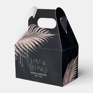 Jewel Palm Leaf Wedding Rose Gold V2 ID830 Geschenkschachtel