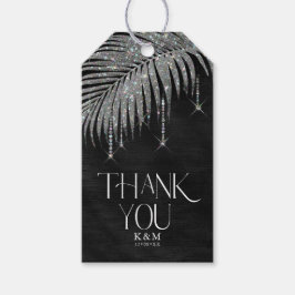Jewel Palm Leaf Wedding Silver ID830 Geschenkanhänger