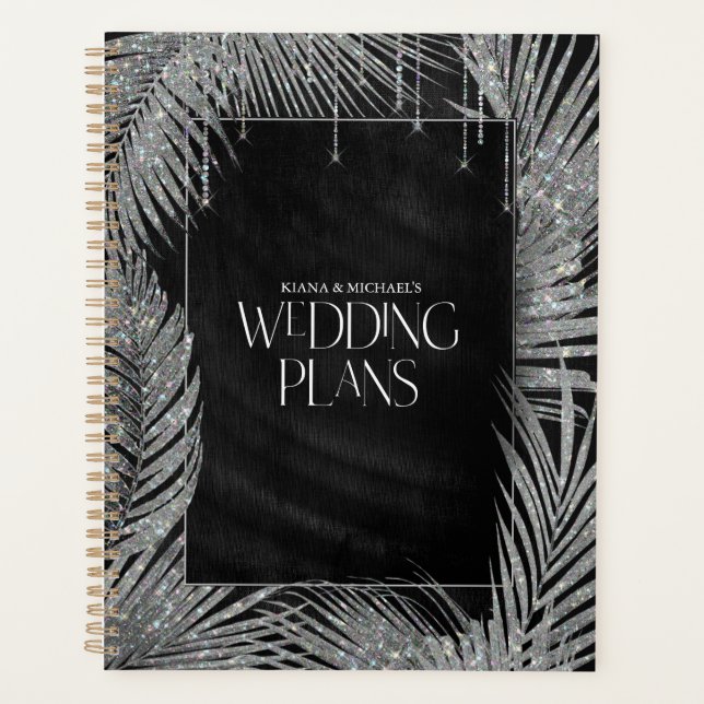 Jewel Palm Leaf Wedding Silver ID830 Planer (Vorderseite)