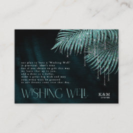 Jewel Palm Leaf Wishing Well V1 Aquamarin ID830 Begleitkarte