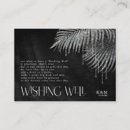 Jewel Palm Leaf Wishing Well V1 Silver ID830 Begleitkarte
