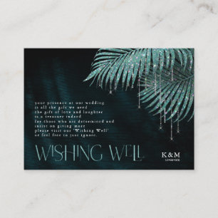 Jewel Palm Leaf Wishing Well V2 Aquamarin ID830 Begleitkarte