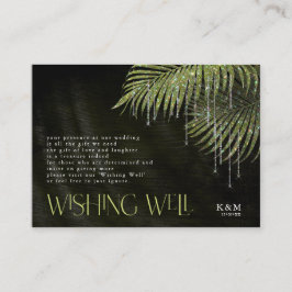 Jewel Palm Leaf Wishing Well V2 Green ID830 Begleitkarte