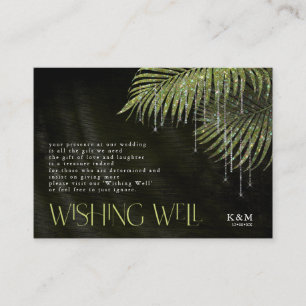 Jewel Palm Leaf Wishing Well V2 Green ID830 Begleitkarte