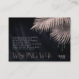 Jewel Palm Leaf Wishing Well V2 Rose Gold ID830 Begleitkarte