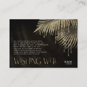 Jewel Palm Leaf Wishing Well V3 Gold ID830 Begleitkarte