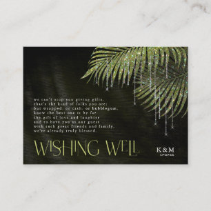 Jewel Palm Leaf Wishing Well V3 Green ID830 Begleitkarte