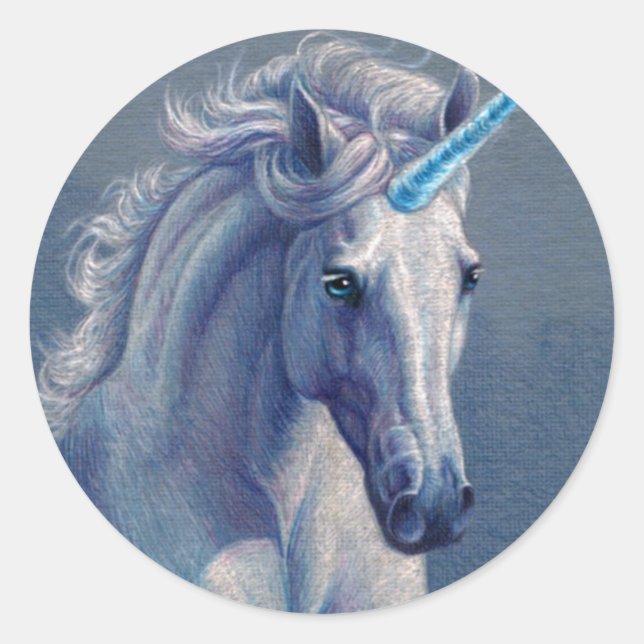 Jewel the Unicorn Runder Aufkleber (Vorderseite)