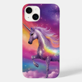 Jewel Tone Cosmic Sparkle Rainbow Glitzer Unicorn Case-Mate iPhone 14 Hülle