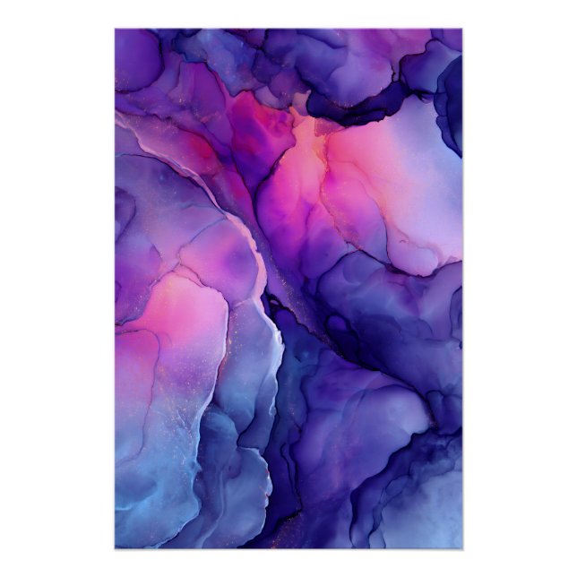 Jewel Tone Fluid Resin Nebula Glow Poster (Vorderseite)