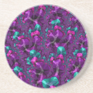 Jewel Tone Fraktal Getränkeuntersetzer