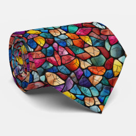 Jewel Tone Gemstone Rock Monogram Krawatte