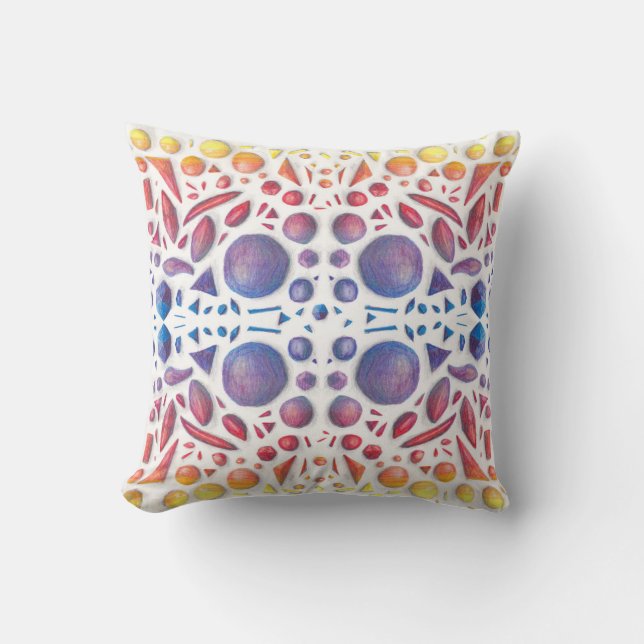Jewel Tone Maximalist Ästhetisches Keuchkissen Kissen (Vorderseite)