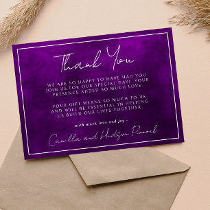 Jewel Tone Romance   Amethyst   Dankeschön Dankeskarte