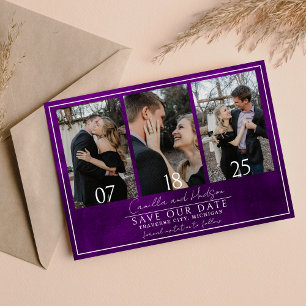 Jewel Tone Romance   Amethyst   Hochzeit Save The Date