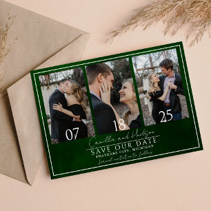 Jewel Tone Romance   Emerald   Hochzeit Save The Date