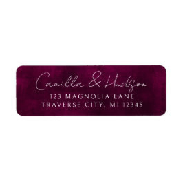 Jewel Tone Romance | Granatfarben | Rücksendeadres