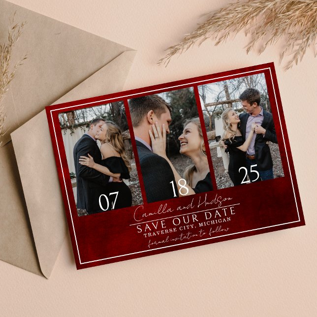 Jewel Tone Romance | Ruby | Hochzeit Save The Date (Von Creator hochgeladen)