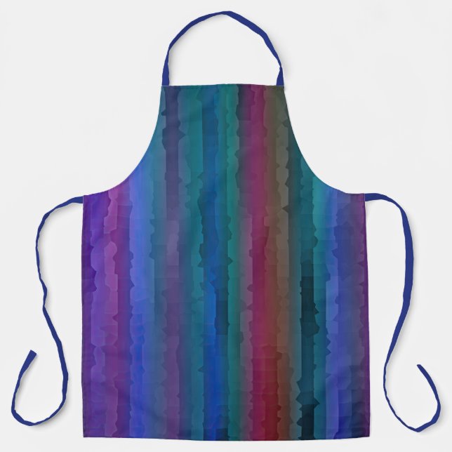 Jewel Tone Streaks Einladung Schürze (Vorderseite)