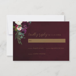 Jewel Tone Wedding RSVP Card