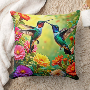 Jewel Toned Hummingbird Magic Design Kissen