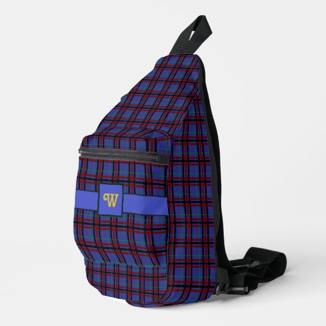 Jewel Toned Kariert Crossbody Bag (Rechte Ecke)