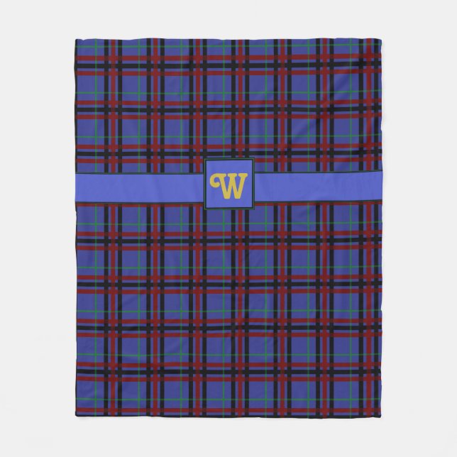Jewel Toned Kariert Fleece Blanket (Vorderseite)