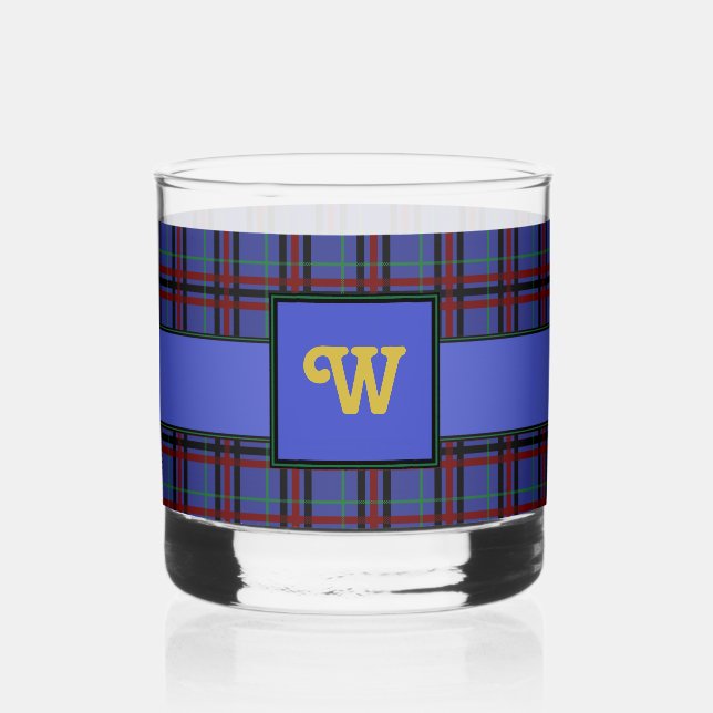 Jewel Toned Kariert Whiskyglas (Vorderseite)