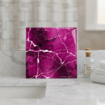 Jewel Tones Marble Abstract Fuchsia ID1288 Fliese<br><div class="desc">This striking ceramic tile features an elegant marble design in deep fuchsia accented with crisp white veining and subtle gradient shading. The luxurious dark jewel tones and dappled stone texture bring depth and sophistication to any space. Ideal for backsplash installations, bathrooms, or feature walls. Search ID1288 to see additional color...</div>