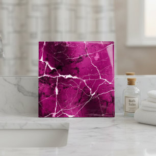 Jewel Tones Marmor Abstract Fuchsia ID1288 Fliese