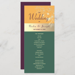 Jewel Tones Wedding Program Programm