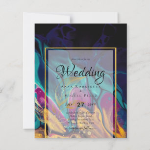 Jewel Tones WEDING INK Plum Lila Aquamarin Navy Go
