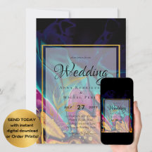 Jewel Tones WEDING INK Plum Lila Aquamarin Navy Go