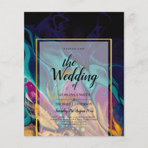 Jewel Tones WEDING INK Plum Lila Aquamarin Navy Go Flyer