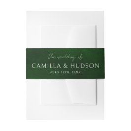 Jewel Wedding Einladung von Braut und Groom Names Einladungsbanderole