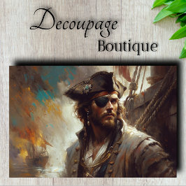 Jewelate Pirate Captain Decoupage Seidenpapier
