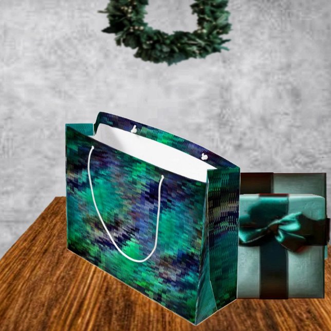 Jeweled Depths Große Geschenktüte (This elegant, looking gift bag design, is suitable for wrapping presents, and gifts year round!)