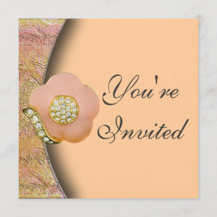 Jeweled Diamant-Blumen-Party Einladung