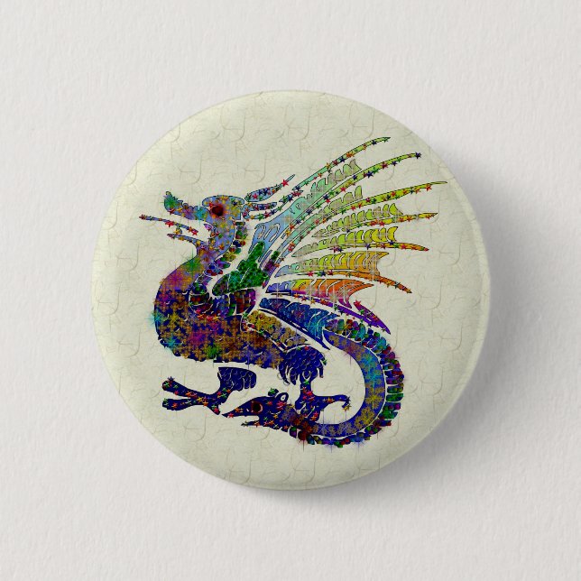 Jeweled Drache Button (Vorderseite)