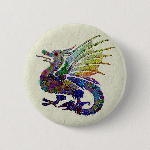 Jeweled Drache Button