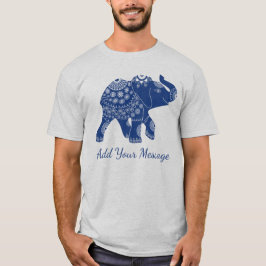 Jeweled Elephant Custom Message Graphic T-Shirt