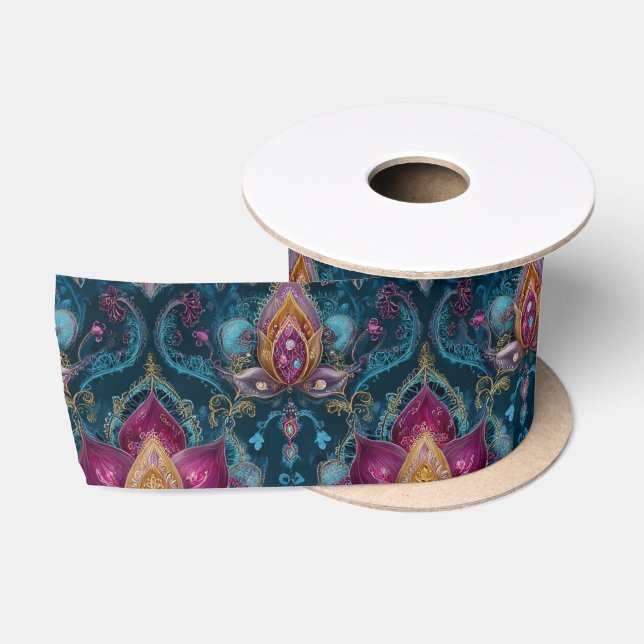 Jeweled Floral Satinband (Spule)