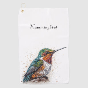Jeweled Hummingbird Serenade Golfhandtuch