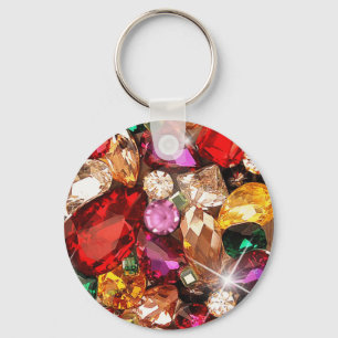 Jeweled Juwel-Schein-Edelstein-Farbe Schlüsselanhänger