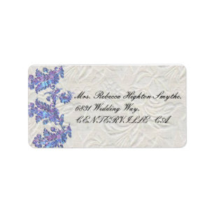 Jeweled Lavender Blätter Wedding Adressaufkleber