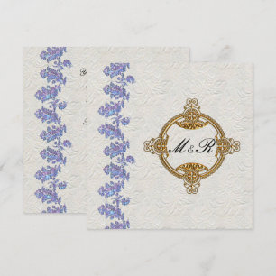Jeweled Lavender Blätter Wedding Einladung