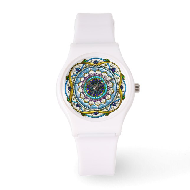 Jeweled Mandala (v1) Armbanduhr (Vorderseite)