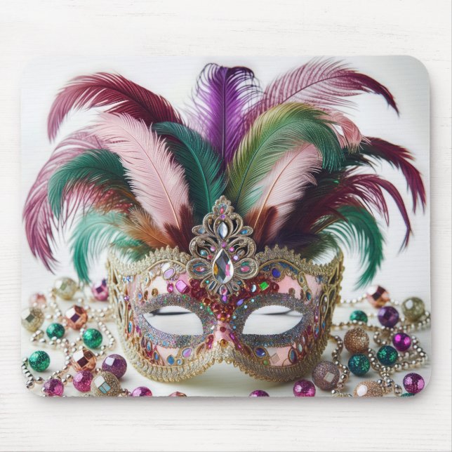 Jeweled Mardi Gras Mask Mousepad (Vorne)