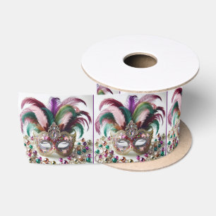 Jeweled Mardi Gras Mask Satinband