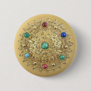 Jeweled Medallion Button